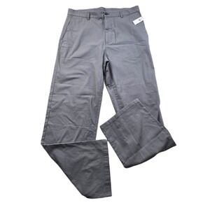 Old Navy Baggy Rotation Chino Pants Mens 36x36 Gray Stretch Built-In Flex NEW